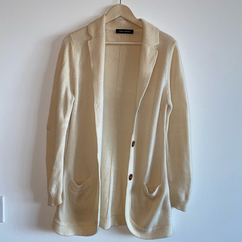 Adoption fundraiser- Iris V Arnie luxury cashmere cardigan sweater, 1